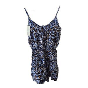 Buenos Ninos Multi Color Patterned Sleeveless Romper